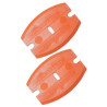 Lames orange courbes surfaces concaves pour Grattoir Big x30